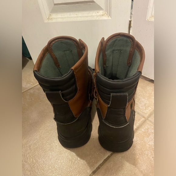 Polo Ralph Lauren Boys Leather Conquered Hi Boots Zip Up Brown/Black Youth 5.5 - Picture 2 of 3